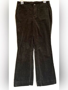 Jones New York Green Corduroy Flare Pants